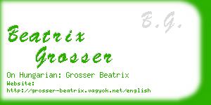 beatrix grosser business card